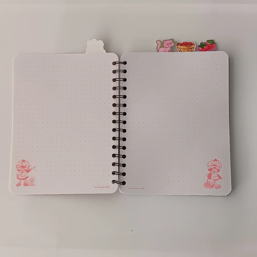 NEW Strawberry Shortcake Spiral Bound Notebook Bullet Journal Tabs 6" by 8" - Picture 9 of 10